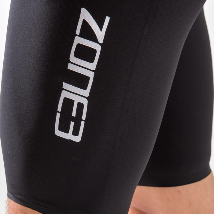 2023 Zone3 Mens Streamline Back Zip Sleeveless Shorty Swimskin SS18MSTL101 - Black / Red